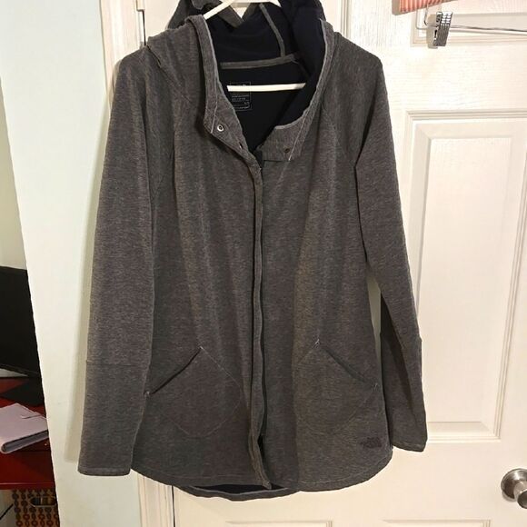 Women's Gray Hooded Jacket - Picture 1 of 10